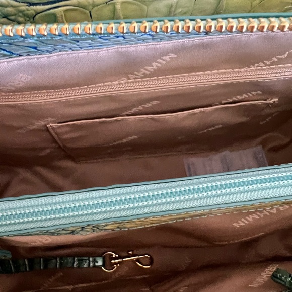 BRAHMIN small  Finley Sea foam OmbreMelbourne Genuine Leather bag - Picture 4 of 9